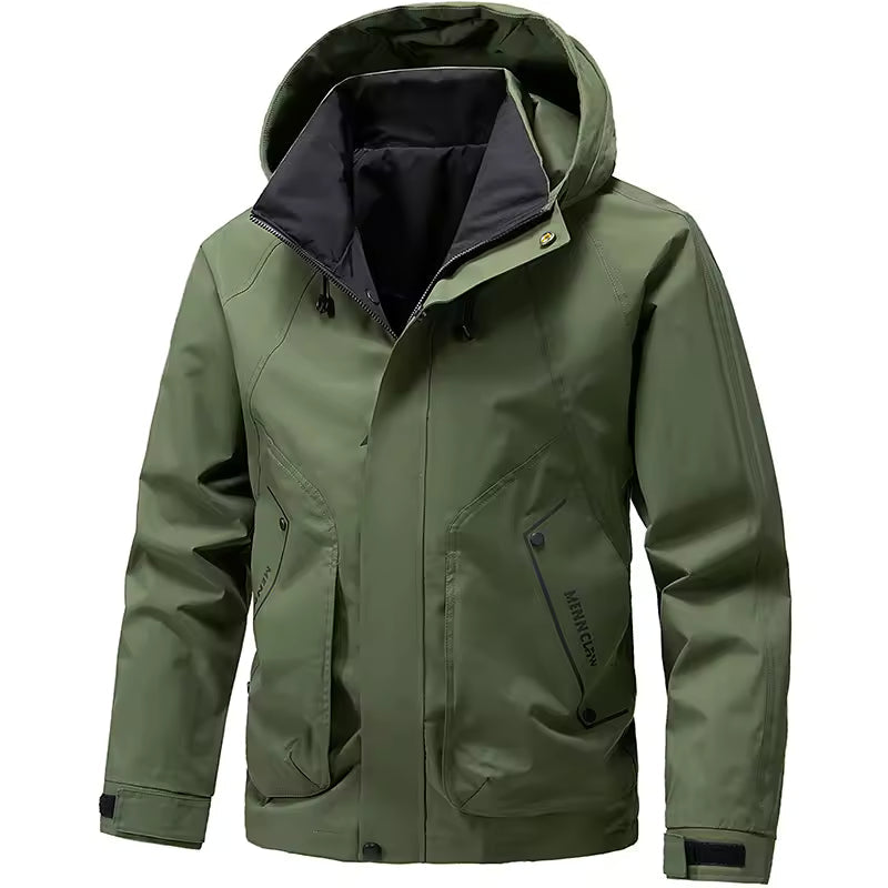 Men’s Softshell Jacket – Regular Fit – Hooded – Wind-Resistant – Zip Pockets