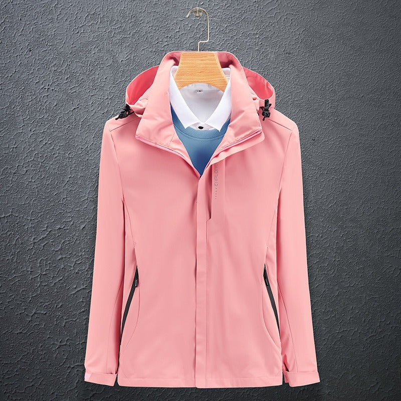 Men’s Jacket – Windproof – Regular Fit – High Collar – Adjustable Cuffs – Epaulet Detail
