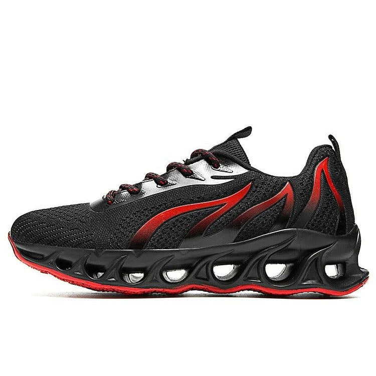 Men's Low-Top Sneaker - Knit Mesh - Lace-Up - Cushioned Sculpted Sole