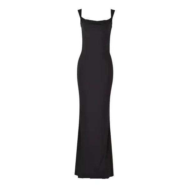 Women’s Evening Dress – Form Fitting – Cowl Neck – Full Length