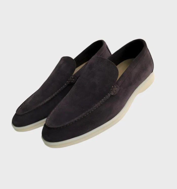 Men’s Loafers – Suede Feel – Slip-On – Moc Toe – Streamlined Casual Fit