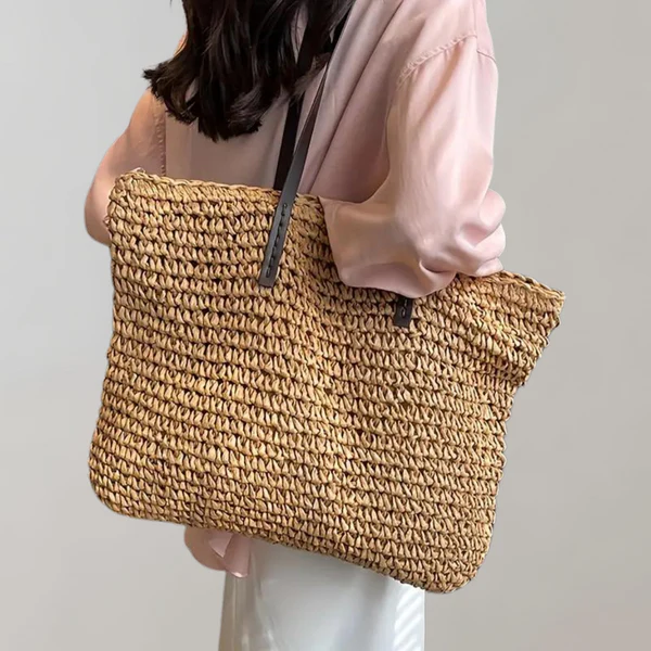 Women’s Tote Bag – Oversized Slouchy Fit – Woven Textured – Boho Shoulder Carry