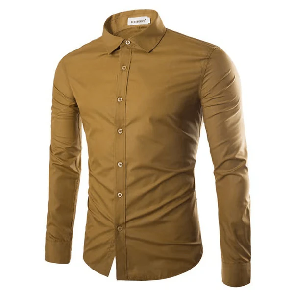Men’s Dress Shirt – Slim Fit – Breathable Fabric – Button-Up Formal Wear