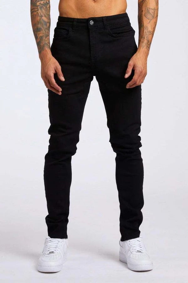 Men’s Denim Jeans – Slim Fit – Stretch Comfort – Full Length Casual Style