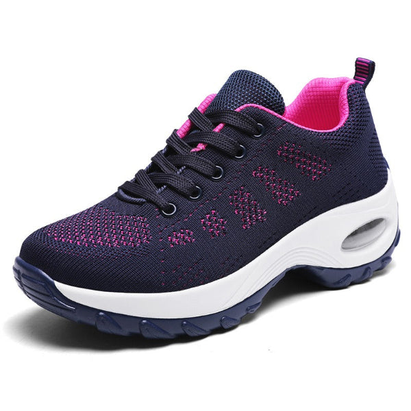 Women’s Low-Top Sneakers – Knit Upper – Cushioned Sculpted Sole