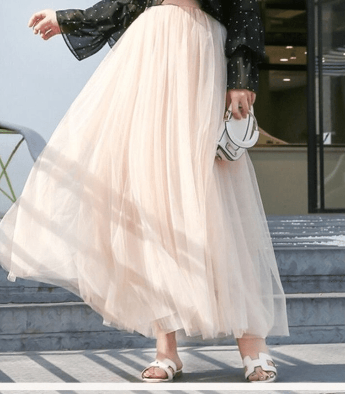 Women’s Ankle-Length Skirt – High Waist – Layered Tulle – A-Line Silhouette – Elegant Flow