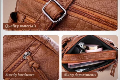 Isla Crossbody Shoulder Bag | Braided Details Pebbled Texture Bag