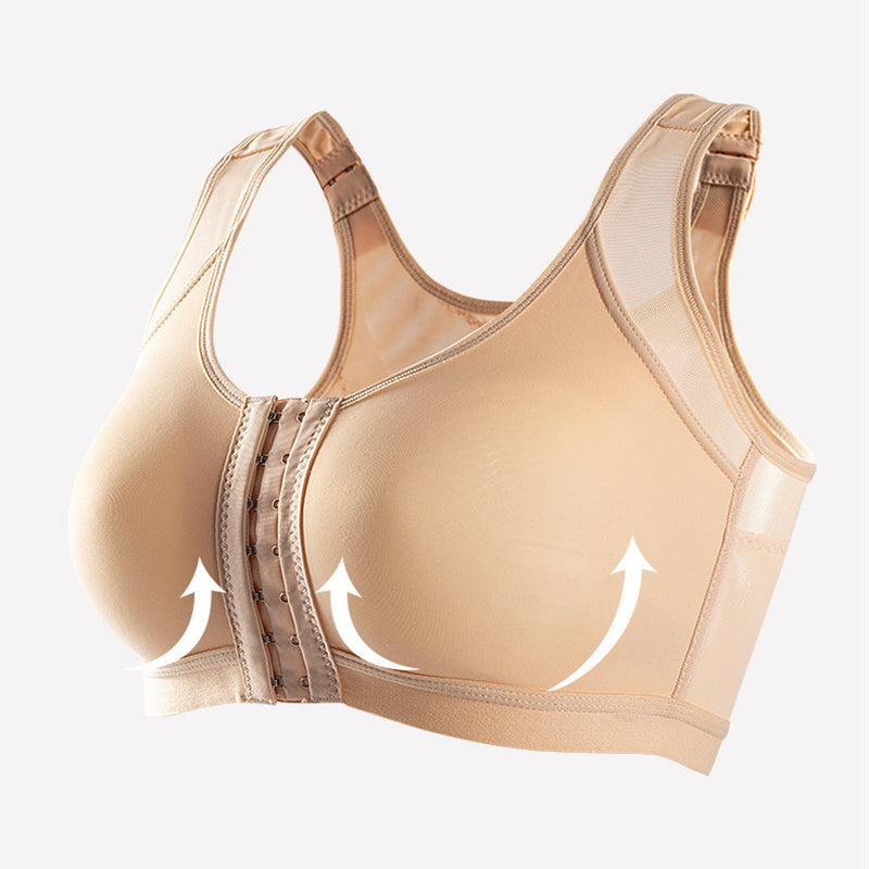 Women’s Support Bra – Front Closure – Wide Straps – Breathable Blend – Full Coverage
