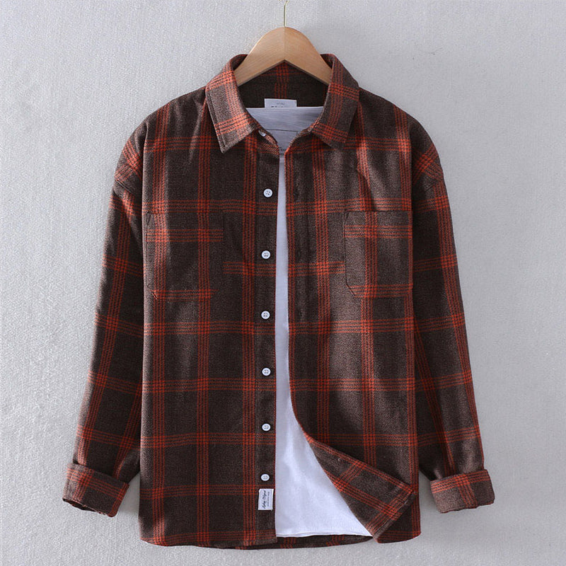 Men’s Checkered Shirt – Regular Fit – Button-Down – Chest Pocket