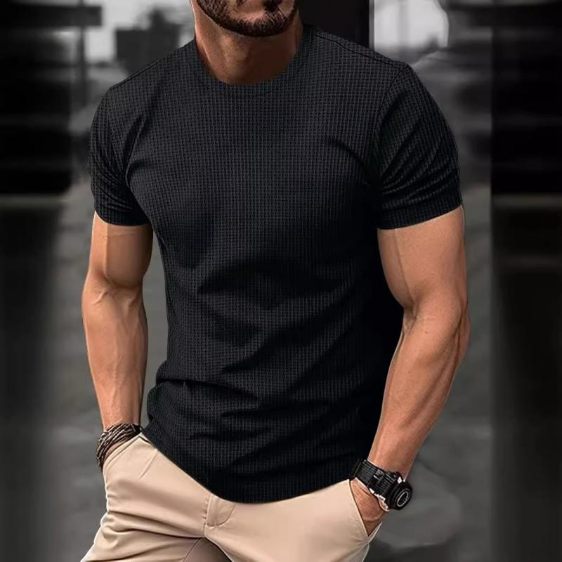 Men’s T-Shirt – Slim Fit – Soft Stretch Fabric – Crew Neck – Short Sleeve Casual Wear