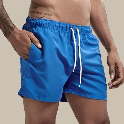 Men’s Swim Shorts – Relaxed Fit – Fast-Drying – Mid-Thigh Length – Drawstring Waistband