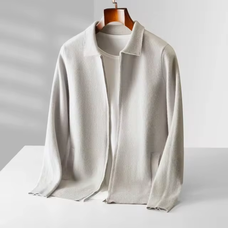 Men’s Vest – Cashmere – Regular Fit – Full Zip – Ribbed Hem – Soft & Lightweight