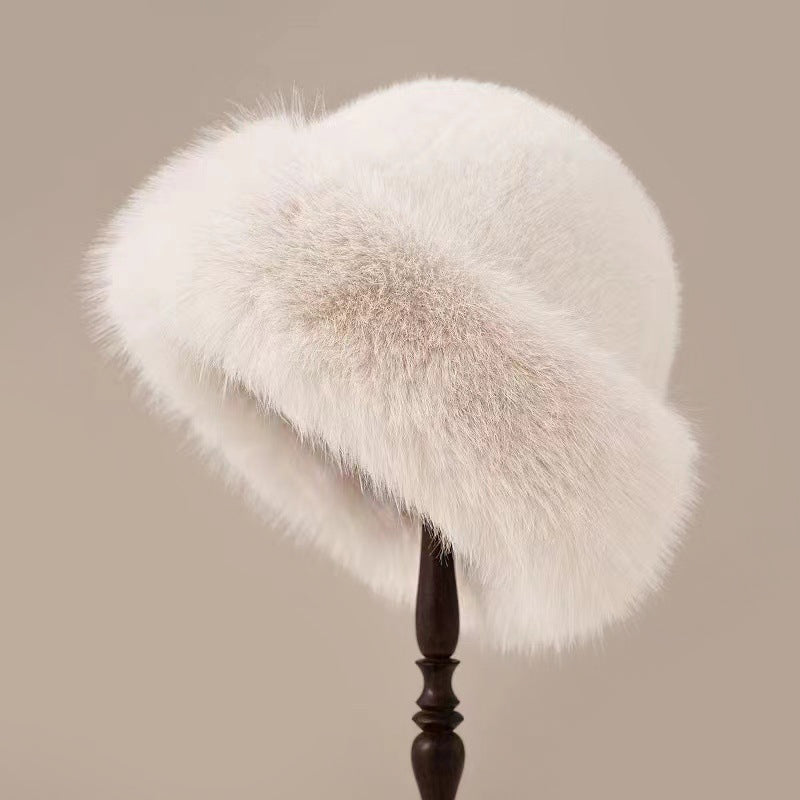 Isla Close-Fitting Ear-Covering Fur Trim Fur Hat | Solid Fur Hat