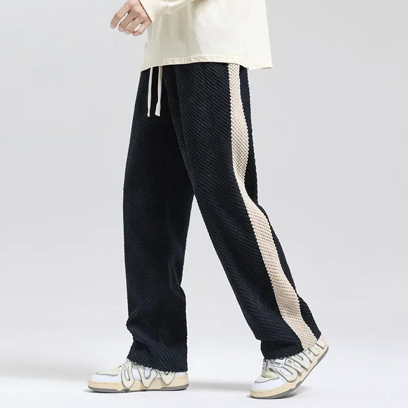 Harry Relaxed Fit Sweatpants | Drawstring Waist Side Stripe Sweatpants