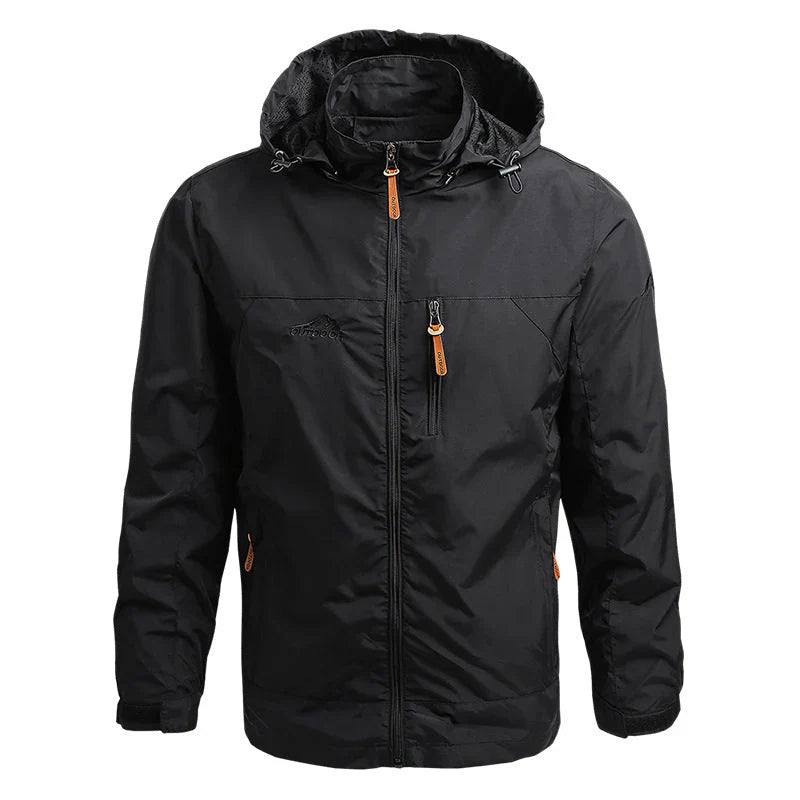 Men’s Softshell Jacket – Hooded – Windproof Water-Resistant – Regular Fit – Zip Pockets