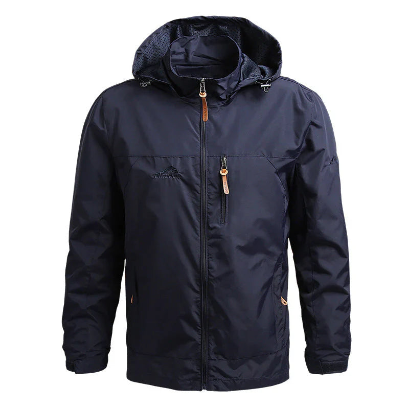Men’s Softshell Jacket – Hooded – Windproof Water-Resistant – Regular Fit – Zip Pockets