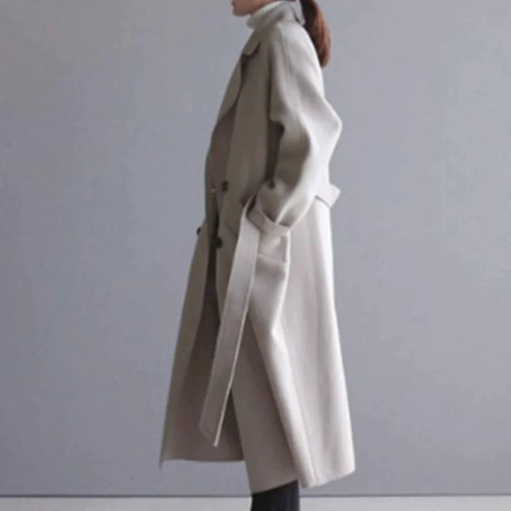 Nova Stylish Wool Double-Breasted Coat