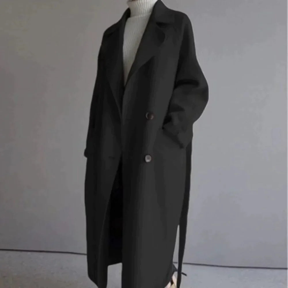 Nova Stylish Wool Double-Breasted Coat