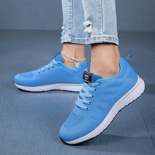 Women’s Sports Shoes – Soft Knit – Low Top – Lace-Up Fit