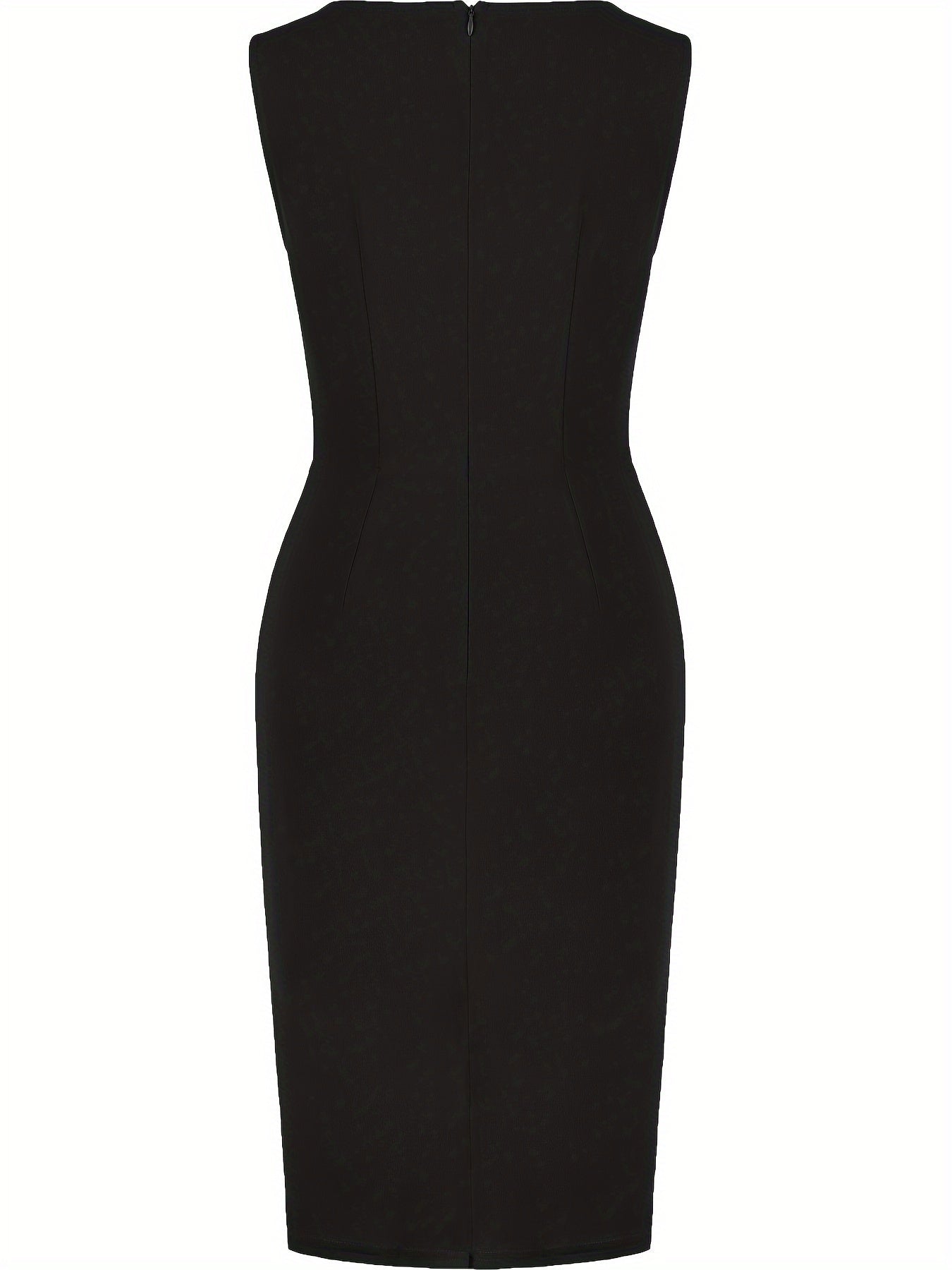 Women’s Wrap Dress – Sleeveless V-Neck – Asymmetrical Hem – Elegant & Flattering Fit
