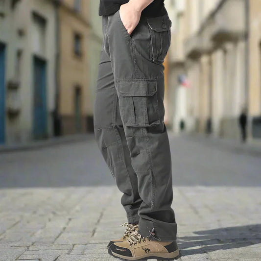 Men’s Cargo Pants – Relaxed Fit – Natural Fibers – Utility Pockets – Full Length