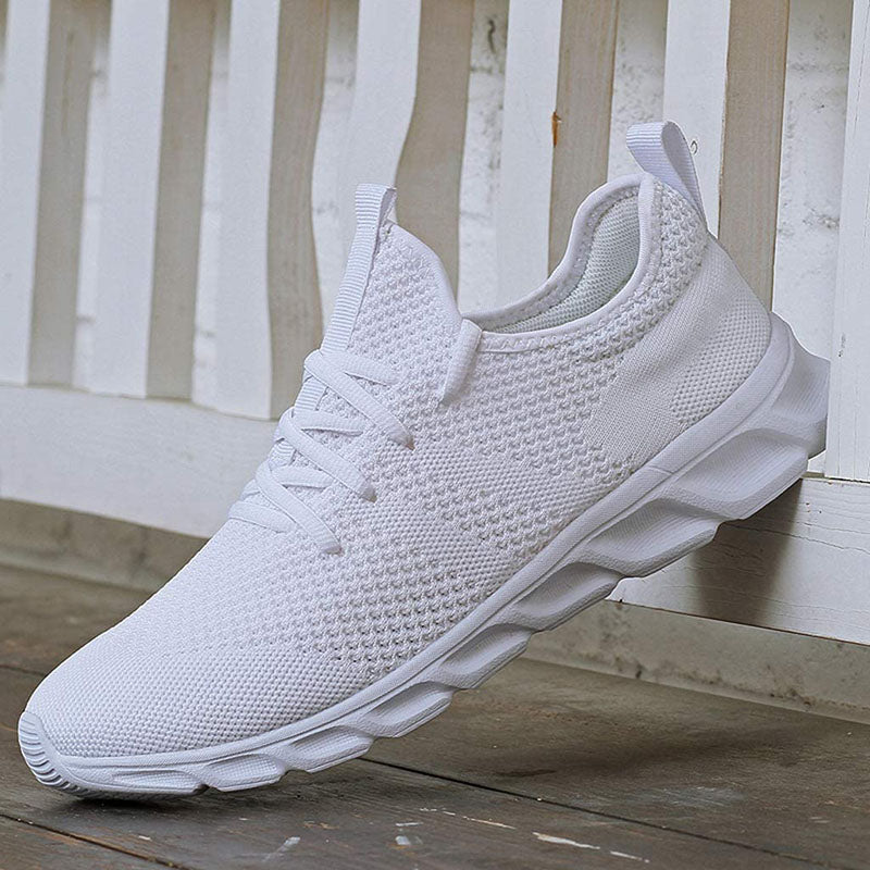 Women’s Sneakers – Soft Knit Upper – Cushioned Sole – Breathable – Low Top Fit