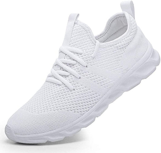 Women’s Sneakers – Soft Knit Upper – Cushioned Sole – Breathable – Low Top Fit