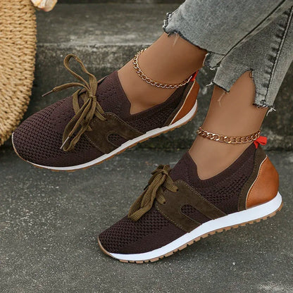 Women’s Sneakers – Knit Upper – Streamlined Fit – Breathable Casual Comfort