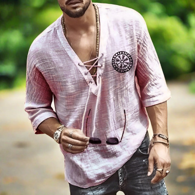 Rustic Linen Shirt: Meets Style for Men