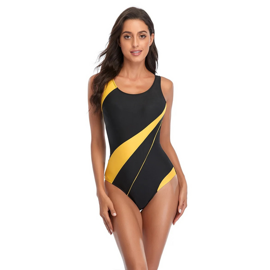 Women’s One-Piece Swimsuit – Racerback – Form-Fitting – Quick-Dry Breathable Fabric