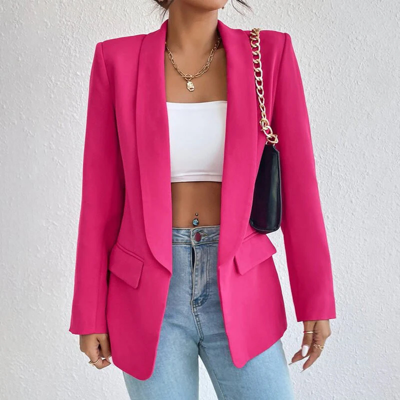 Women’s Blazer – Tailored Fit – Notched Lapel – Single Button – Structured Silhouette