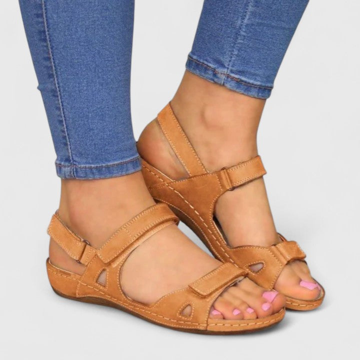 Isabella Orthopedic Ankle-Length Comfort Sandals | Solid Open Toe Comfort Sandals