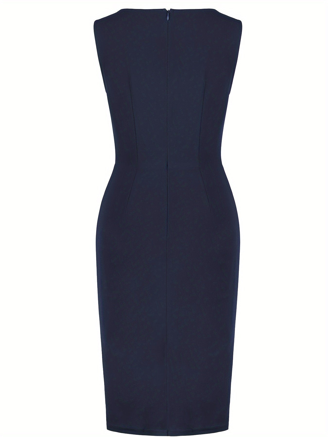 Women’s Wrap Dress – Sleeveless V-Neck – Asymmetrical Hem – Elegant & Flattering Fit