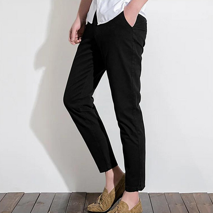 Men’s Chino Pants – Slim Fit – 100% Cotton – Tailored Look – Full Length