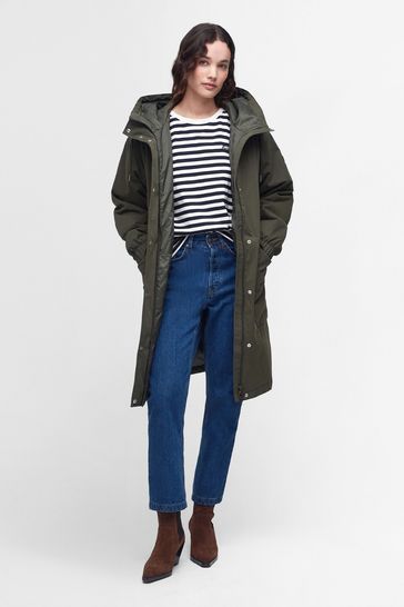 Women’s Hooded Jacket – Oversized Fit – Cotton Blend – V-Neck – Buttoned Pockets
