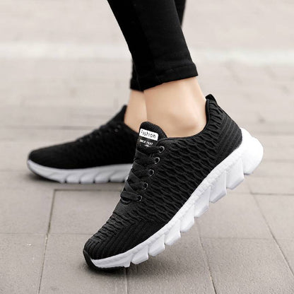Women’s Sneakers – Knit Upper – Low Top – Breathable Fit – Memory Foam Cushioning