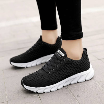Women’s Sneakers – Knit Upper – Low Top – Breathable Fit – Memory Foam Cushioning