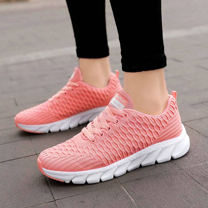Women’s Sneakers – Knit Upper – Low Top – Breathable Fit – Memory Foam Cushioning
