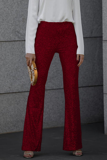 Sienna Sequin Embellished Flared Trousers | Evening Wear Trousers
