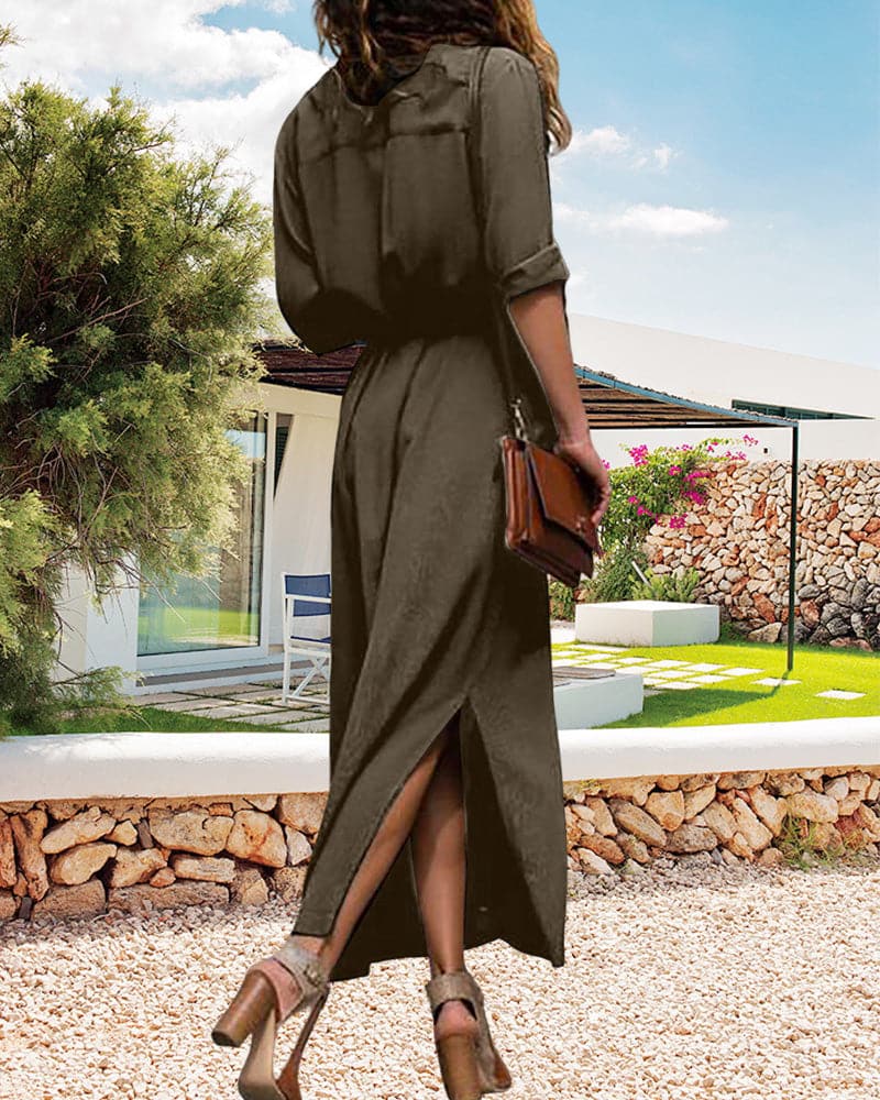 Timelessly Chic: The Versatile Olive Midi Dress for women