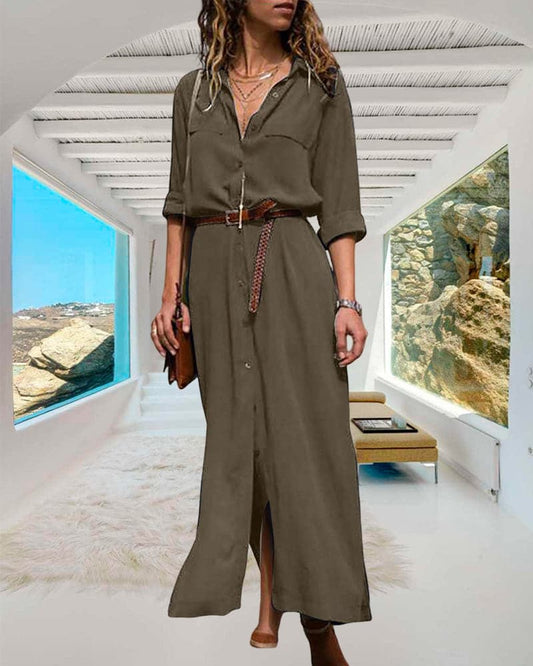 Timelessly Chic: The Versatile Olive Midi Dress for women