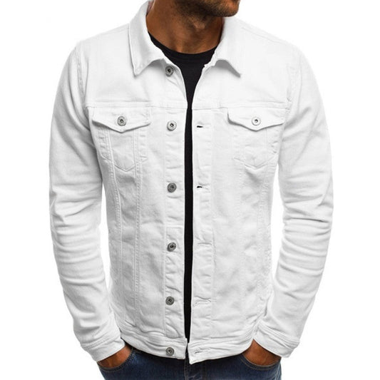 Men’s Denim Jacket – Structured Regular Fit – Button-Up – Chest Pockets – Durable Fabric