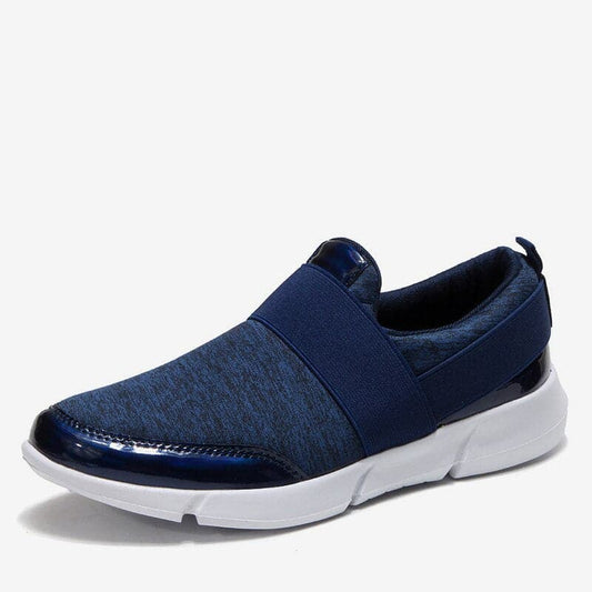 Women’s Slip-On Sneakers – Sleek Fit – Elastic Band – Metallic Trim – Breathable Casual