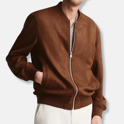 Men's Knitted Jacket – Minimalist Zip-Up – Casual Street Style Outerwear