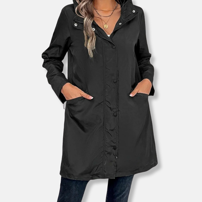 Women’s Windbreaker Jacket – Lightweight Wind Resistant – Relaxed Fit with Hood