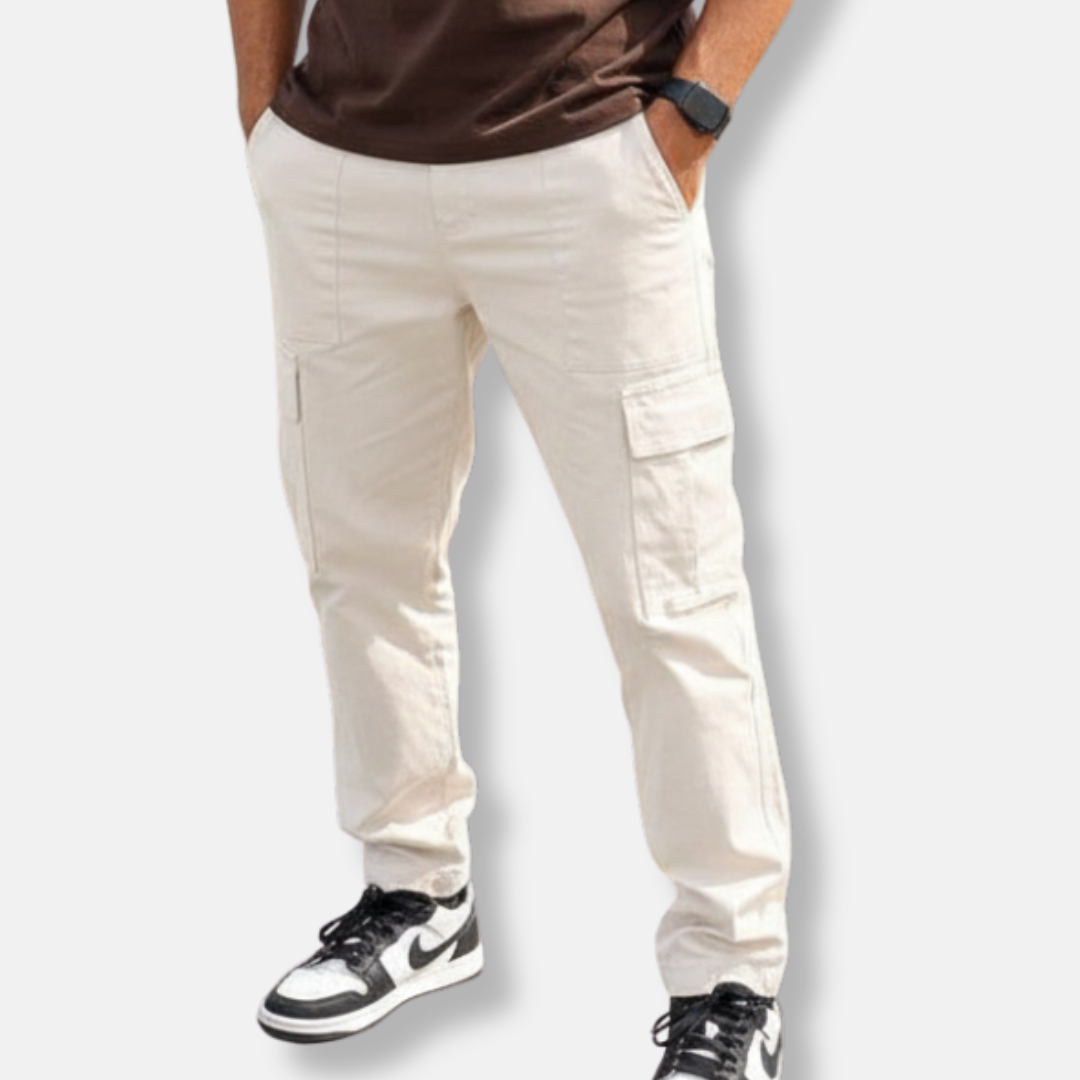 Theodore Loose Fit Cargo Pants | Cargo Pockets Full-Length Pants