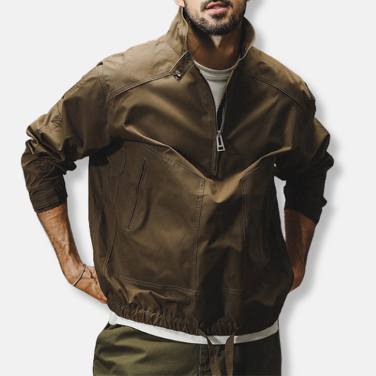 Men’s Outdoor Jacket – Windproof Water-Resistant – Relaxed Fit – Utility Design