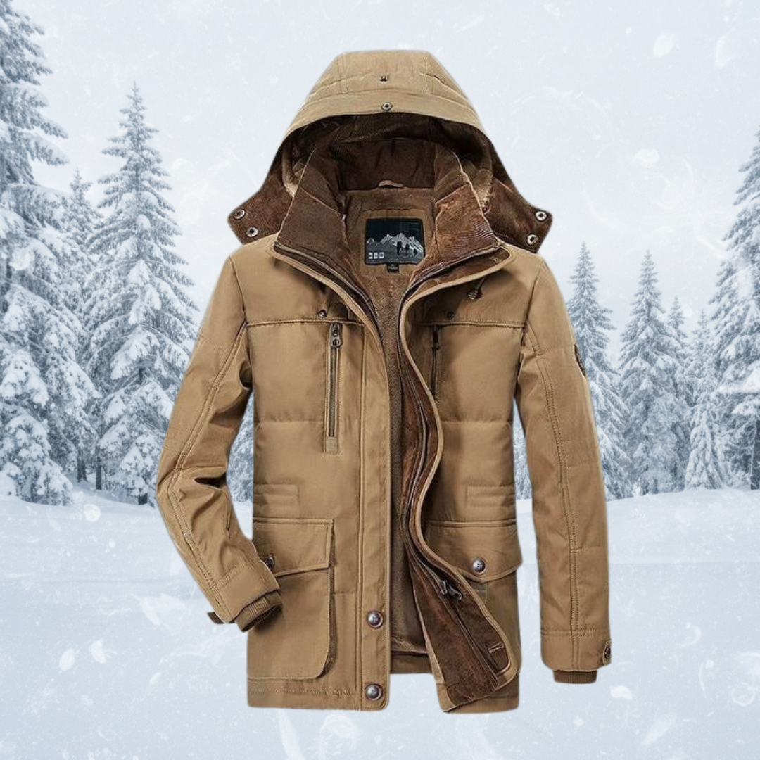 Theodore Quilted Utility Jacket | Hooded Button Front Utility Jacket