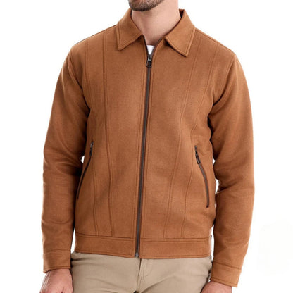 Men’s Jacket – Tailored Fit – Zip Front – Hip Length Casual