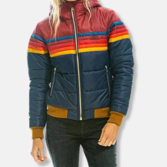 Sofia Vintage Colorful Puffer Jacket